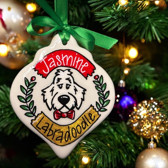 Paw-sitively Adorable Goldendoodle Christmas Ornament - Doodle Holiday Love - Picture 7 of 8